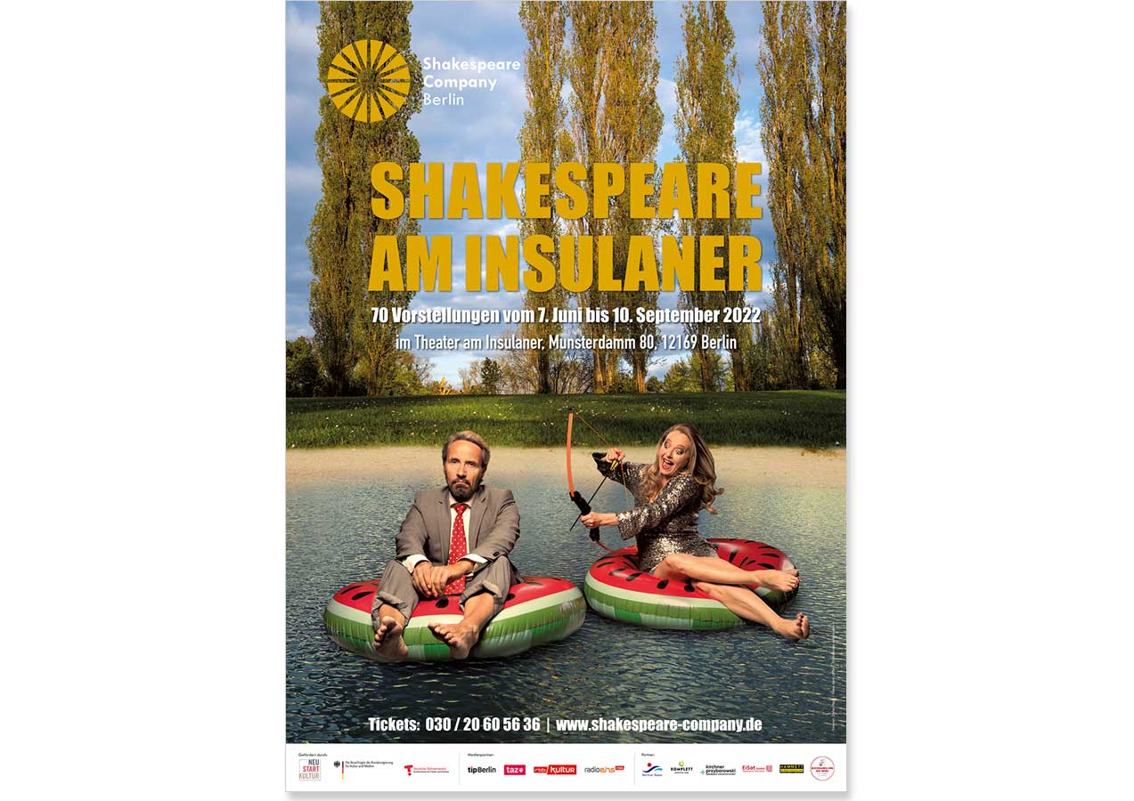 Saison-Plakat 2022, Shakespeare Company Berlin